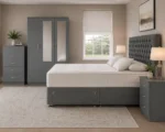 Elegant Bedroom Collection - Double Bed - Three Door Wardrobe With Two Mirrors And Two Drawers - Chest of Five Drawers - Two Bedside Tables - Image 3
