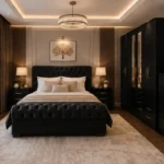 Deluxe Double Bed Bedroom Suite - Six Door Wardrobe With Four Drawer - Chest of Five Drawers With Two Bed Side Table