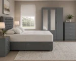 Elegant Bedroom Collection - Double Bed - Three Door Wardrobe With Two Mirrors And Two Drawers - Chest of Five Drawers - Two Bedside Tables - Image 2