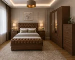 Premium Double Bed – with Four Door Wardrobe With Four Drawer - Chest of Five Drawers With Two Bed Side Table - Image 3