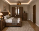 Premium Double Bed – with Four Door Wardrobe With Four Drawer - Chest of Five Drawers With Two Bed Side Table