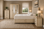 Stylish Master Bedroom Set Featuring Double Bed, 3 Door Wardrobe and Bedside Cabinets - Image 2