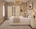Complete Bedroom Furniture Set - King Bed - Six Door Wardrobe - Five Drawer Chest - Two Nightstands - Image 2