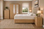 Elegant Double Bed Suite with 3 Door Wardrobe, Bedside Tables and Storage Chest - Image 2