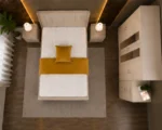 Contemporary Double Bed Set - Six Door Wardrobe With Four Drawer - Chest of Five Drawers With Two Bed Side Table - Image 5