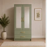 Premium 2 Door Wardrobe with 2 Mirrors & 2 Drawers