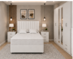 Modern Home Bedroom Set – King Size Ottoman Bed – Large Mirrored Wardrobe – Chest of Drawers – Bedside Pair - Image 3