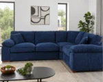 Dylan 5-Seater Modern Corner Sofa - Blue Color - Image 3