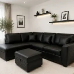 Dylan Modern Curved Corner 5 Seater Leather Sofa – Family Comfort Dylan Sofa