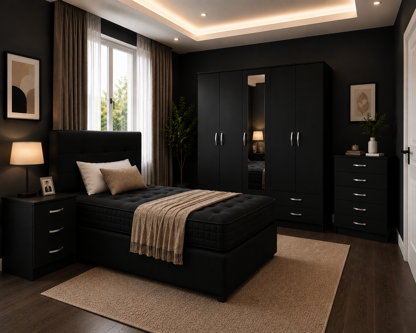 ChatGPT Image Jun 13, 2026, 09_43_08 PM Complete Bedroom Set with Storage Wardrobe - Image 1