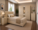 Stylish Bedroom with Ample Wardrobe Storage Space - Image 4