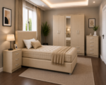 Stylish Bedroom with Ample Wardrobe Storage Space - Image 2