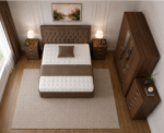 Complete Bedroom Furniture Set – Double Divan Bed, 4 Door Mirrored Wardrobe & Drawers - Image 5