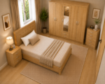 Stylish Bedroom with Ample Wardrobe Storage Space - Image 3