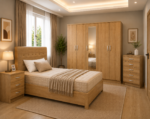 Stylish Bedroom with Ample Wardrobe Storage Space - Image 2