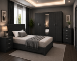 Complete Bedroom Set with Storage Wardrobe - Image 3