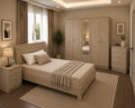 Complete Bedroom Set with Storage Wardrobe - Image 3