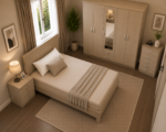 Complete Bedroom Set with Storage Wardrobe - Image 2