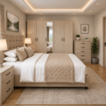 High-End Bedroom Interior with Custom Wardrobe Design