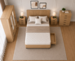 Contemporary Bedroom Collection – Double Divan, Bedside Tables & Storage Unit - Image 4