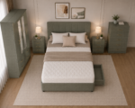 Premium Wooden Bedroom Suite – 4 Door Wardrobe, 5 Drawer Chest & Bedside Tables - Image 5
