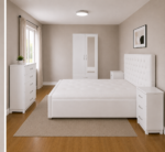 Elegant Bedroom Suite Featuring Bed, Wardrobe & Nightstands - Image 2