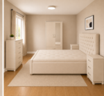 Luxury Walnut Bedroom Set with 2 Door Wardrobe & Storage Chest - Image 2