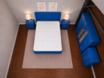 Premium King Size Bed Bedroom Set - Six Door Wardrobe With Four Drawer - Chest of Five Drawers With Two Bed Side Table - Image 5