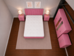 King Bed Furniture Set - Six Door Wardrobe With Four Drawer - Chest of Five Drawers With Two Bed Side Table - Image 5