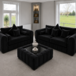 Black Lilly 3+2 Sofa - Lilly Sofa 3+2 Seater
