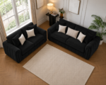 Lilly 3+2 seater sofa-Modern - Black Lilly 3+2 Sofa Set - Image 4