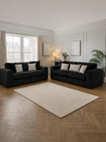 Lilly 3+2 seater sofa-Modern - Black Lilly 3+2 Sofa Set