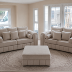 Lilly 3+2 Seater Sofa Set - Cream Colour Lilly 3+2 Seater Sofa Set