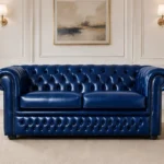 Chesterfield 3 Seater Sofa for Small Living Spaces - Modern Chesterfield Leather Sofa - 3 Seater Sofa