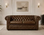 Luxury Chesterfield 2-Seater Sofa - Premium Chesterfield 2-Seater Leather Sofa - Image 2