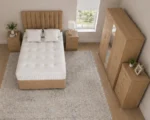 Luxury Double Bedroom Package - 5 Door Mirror Wardrobe With Four Bottom Drawers - Five Drawer Chest - Two Bedside Tables - Image 4