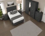 Complete Luxury Furniture Suite – Double Bed with 5 Door Wardrobe, Five Drawer Chest & Two Matching Bed Side Tables - Image 4