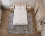 Premium Bedroom Furniture Set – Double Bed, 5 Door Full Mirror Wardrobe with Four Bottom Drawers – Chest of Five Drawers & Two Bed Side Tables - Image 4
