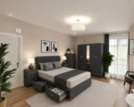 Luxury Double Bed Furniture Set – Five Door Wardrobe with Four Bottom Drawers – Chest of Five Drawers with Two Bedside Tables - Image 3