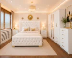 Premium Double Bed Suite – Six Door Wardrobe with Two Long Mirrors, Chest of Five Drawers & Two Bed Side Tables - Image 4