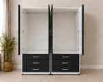 Luxury 4 Door Wardrobe – Elegant 4 Door Wardrobe with 6 Storage Drawers - Image 3