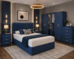 Premium Bedroom Furniture Package - King Size Bed - Six Door Wardrobe - Five Drawer Chest - Bedside Table Pair - Image 2
