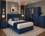 Premium Bedroom Furniture Package - King Size Bed - Six Door Wardrobe - Five Drawer Chest - Bedside Table Pair - Image 4