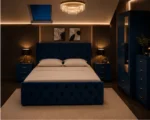 Luxury Double Bed Furniture Collection - Two Door Mirror Wardrobe With Bottom Drawer - Chest of Five Drawers - Bedside Table Pair - Image 2