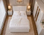 Complete King Size Bed Furniture Package - Six Door Wardrobe With Four Drawer - Chest of Five Drawers With Two Bed Side Table - Image 3