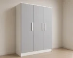 Premium Light Grey 3 Door Wardrobe - Contemporary Bedroom Furniture - Image 2