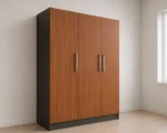 Contemporary 3 Door Walnut Wardrobe – Stylish Wooden Bedroom Furniture with Ample Storage