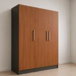 Contemporary 3 Door Walnut Wardrobe – Stylish Wooden Bedroom Furniture with Ample Storage