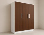 Premium 3 Door Walnut Wardrobe Unit - Luxury 3 Door Storage Wardrobe - Image 2