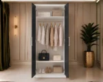 Classic 2 Door Wardrobe – Perfect for Modern Homes - Deluxe Two Door Wooden Wardrobe - Image 4